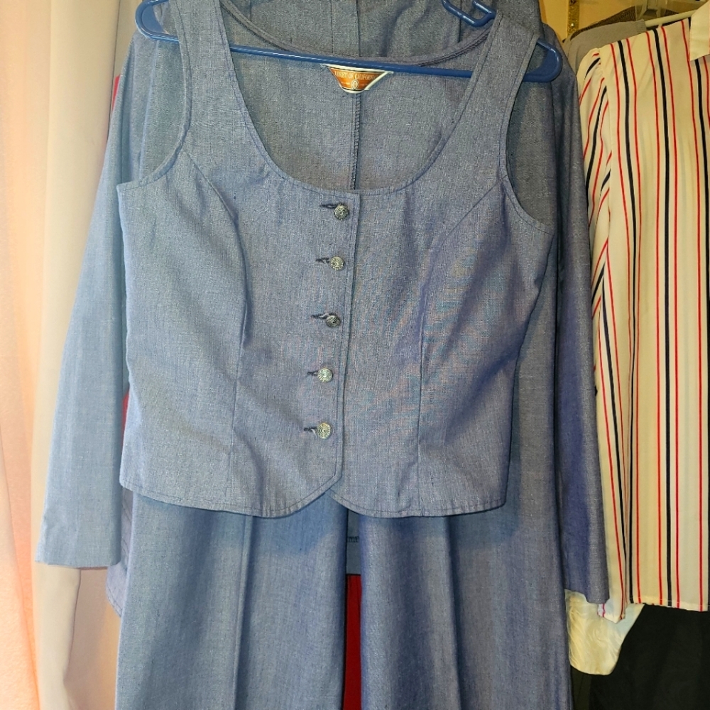 Vintage denim 3 piece suit